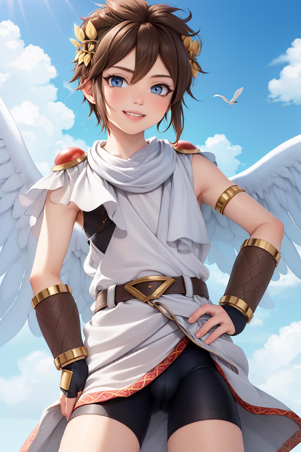 KREA - Anime Key Visual of Palutena from Kid Icarus Uprising, official media